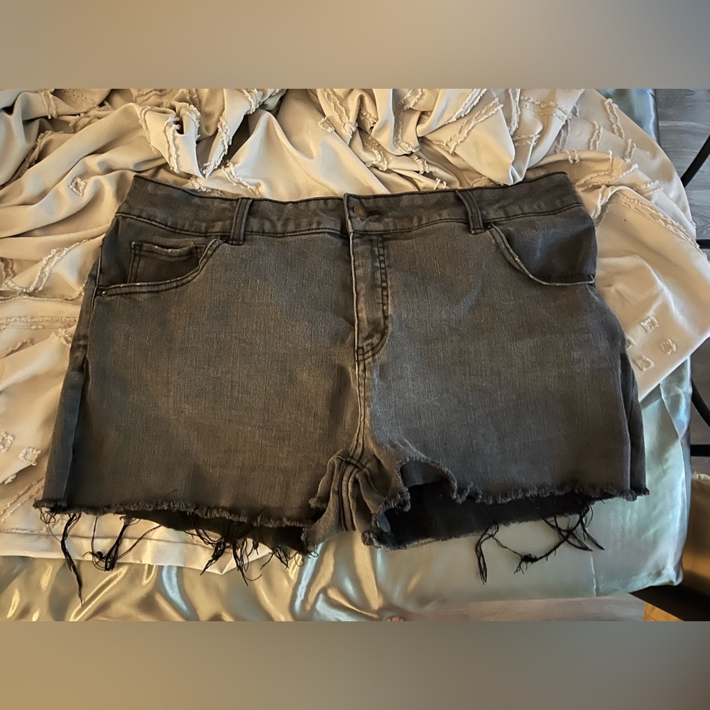 Black Jean Shorts